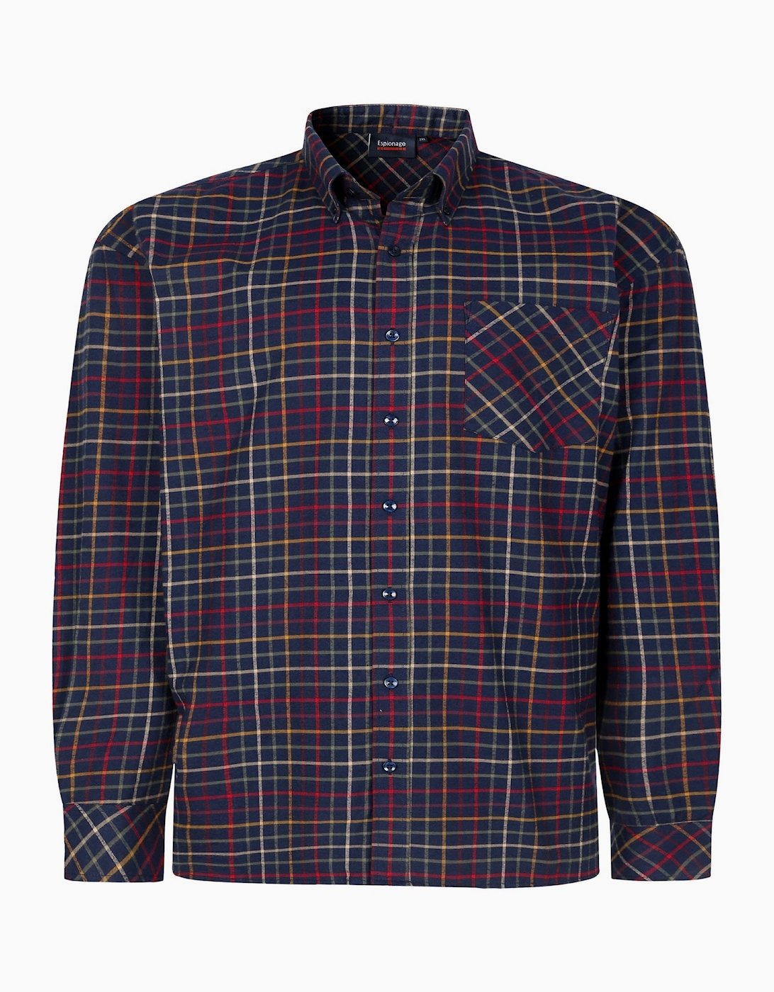 Espionage Mens Big & Tall Brushed Check Long Sleeve Shirt