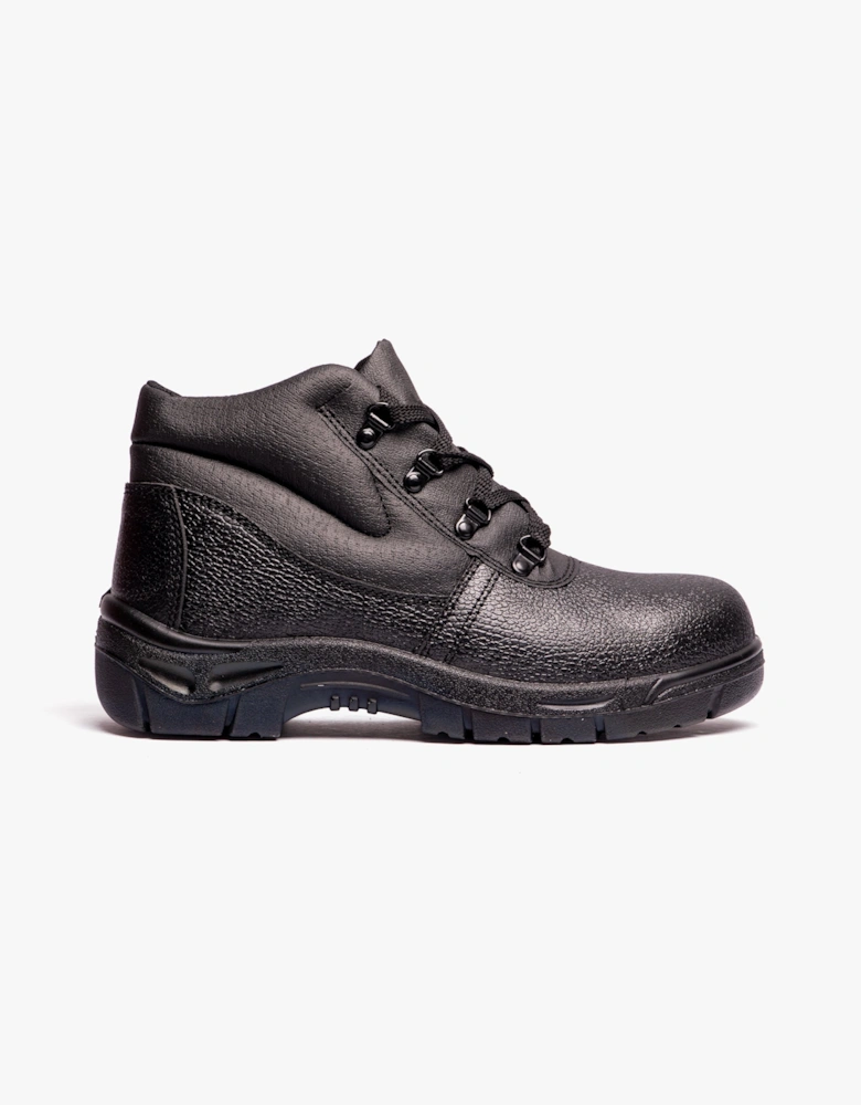 Grafters M5501PA Unisex Padded Leather Safety Boots Black