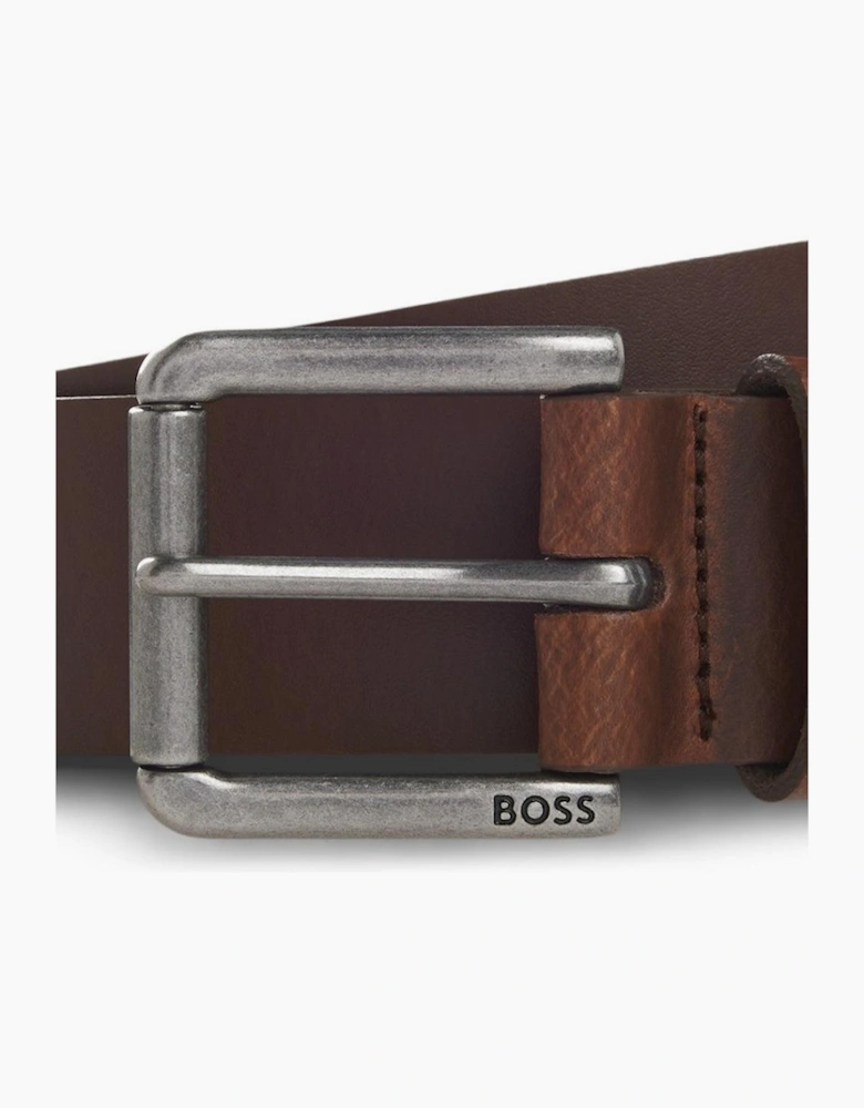 BOSS Joris Leather Belt Dark Brown