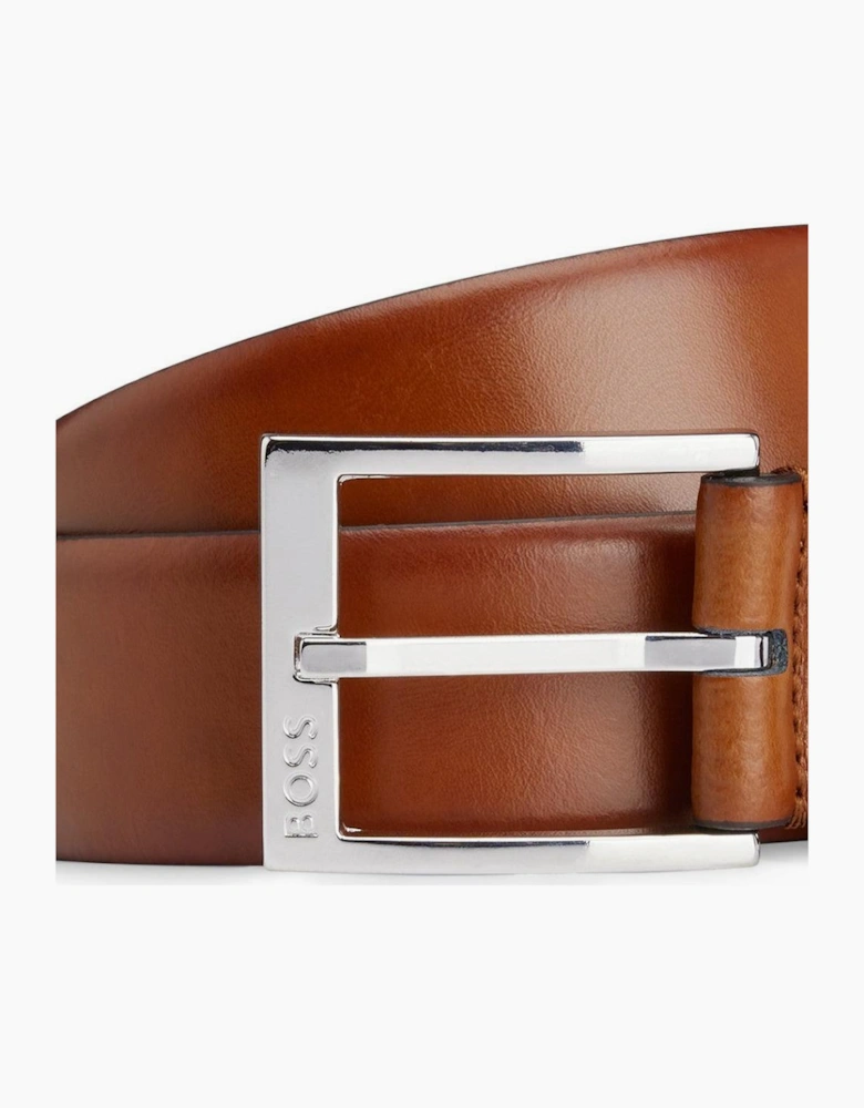 BOSS Elloy Italian Leather Belt Medium Brown