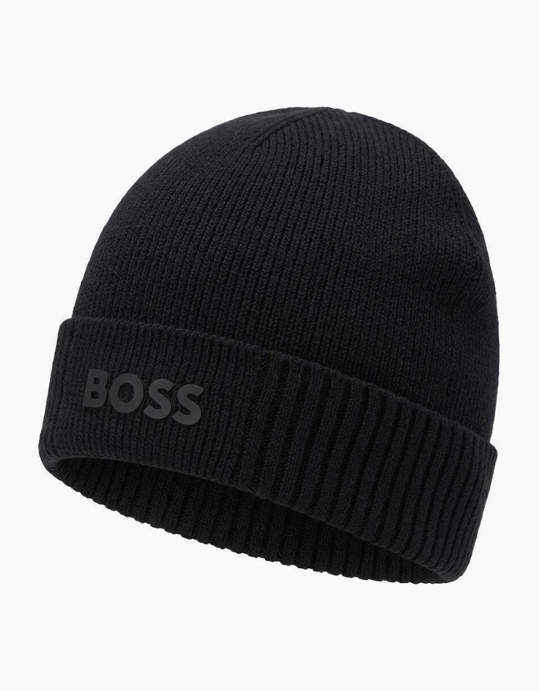 BOSS Asic Logo Beanie Hat Black