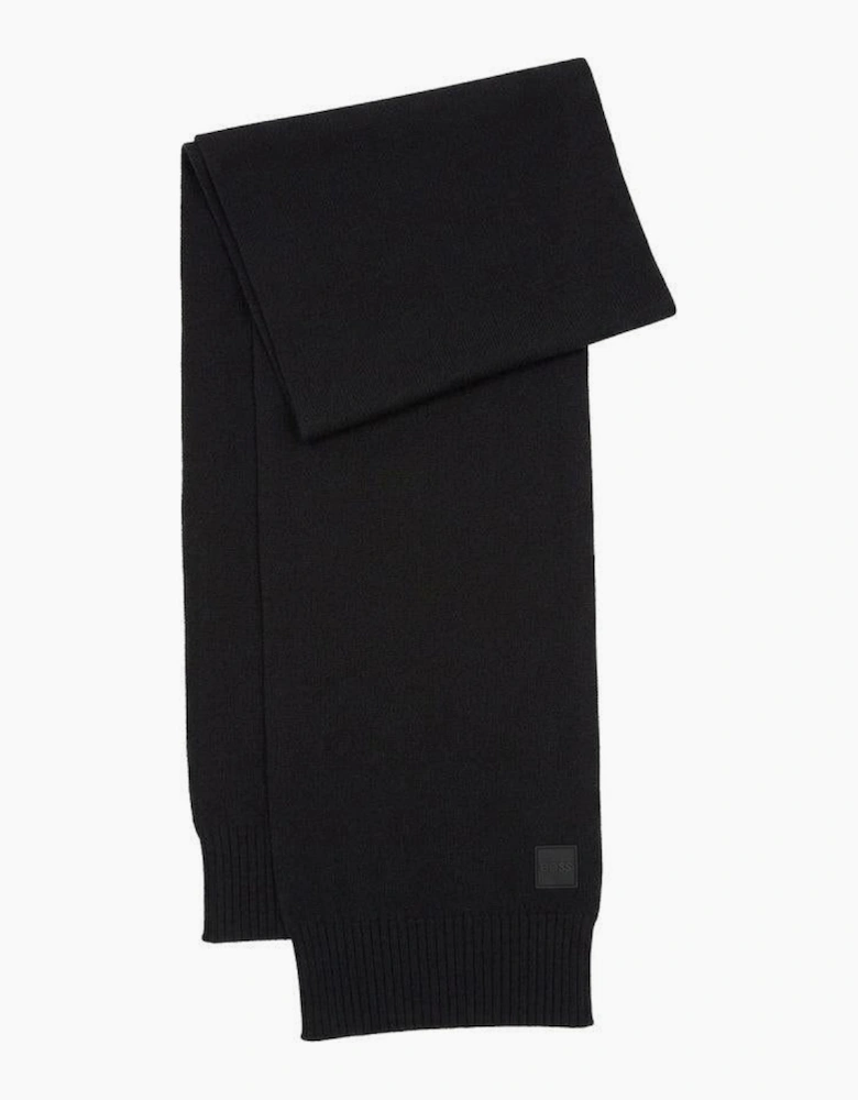 BOSS Akaio Knitted Scarf Black