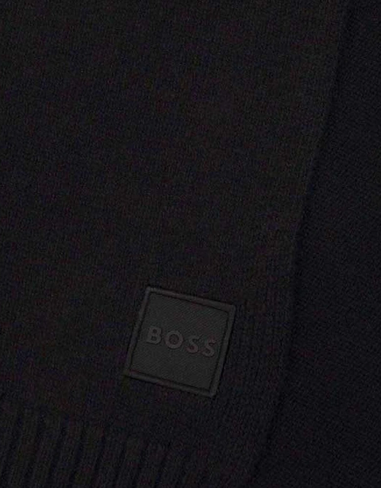 BOSS Akaio Knitted Scarf Black