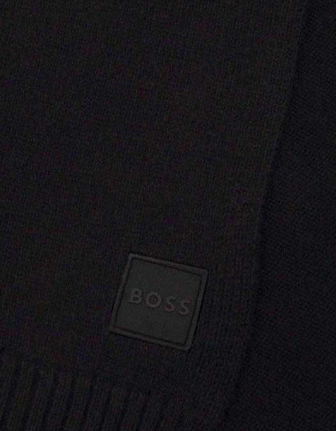 BOSS Akaio Knitted Scarf Black