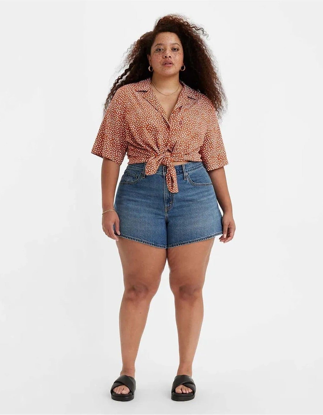 Plus 80s Bermuda Mom Shorts