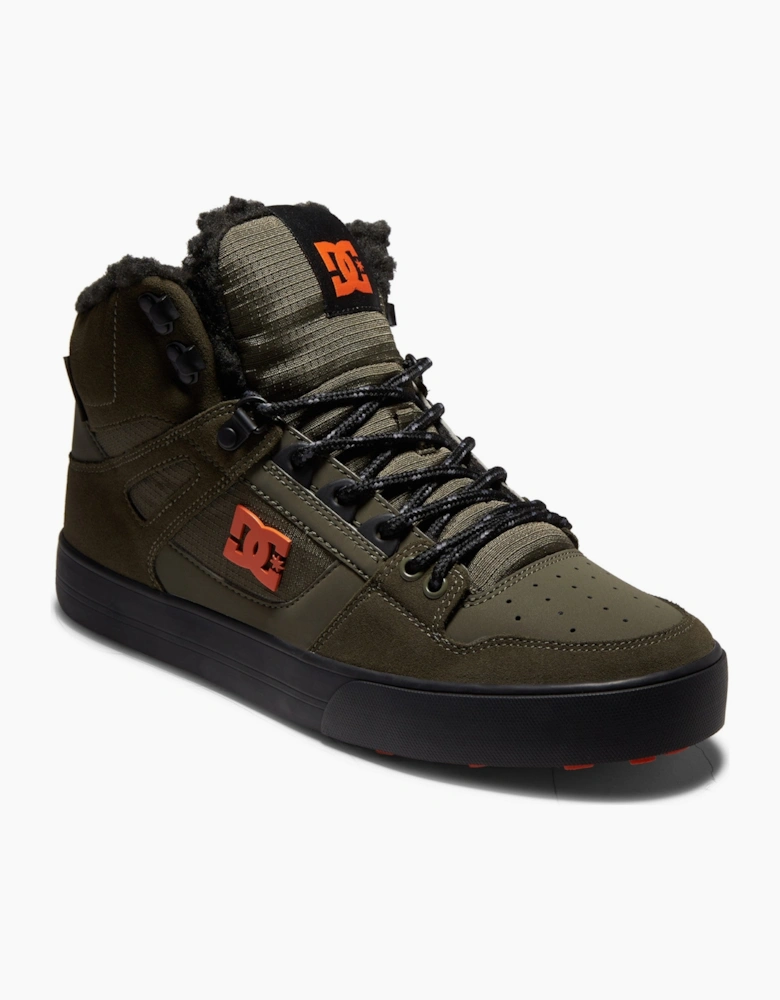 DC Shoes Mens Pure High Top Leather Trainers