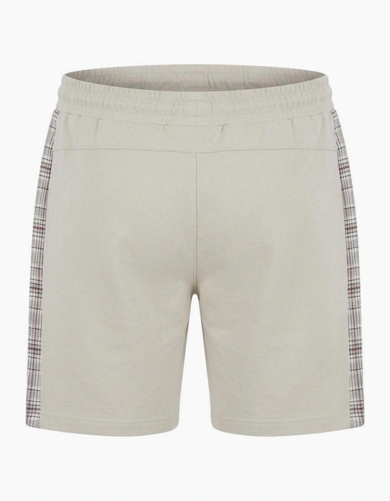Lyle & Scott Check Panelled Sweat Shorts Cove