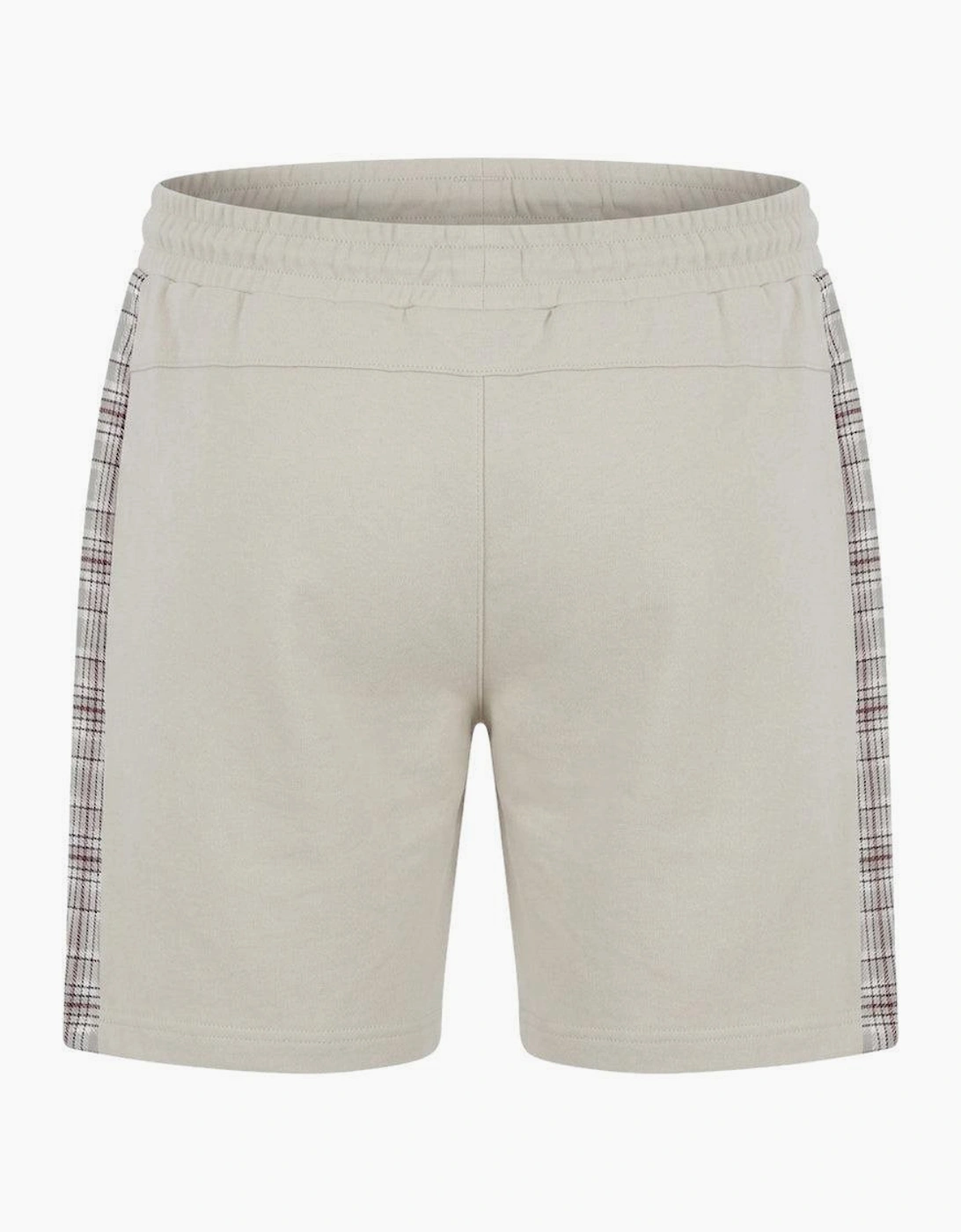 Lyle & Scott Check Panelled Sweat Shorts Cove