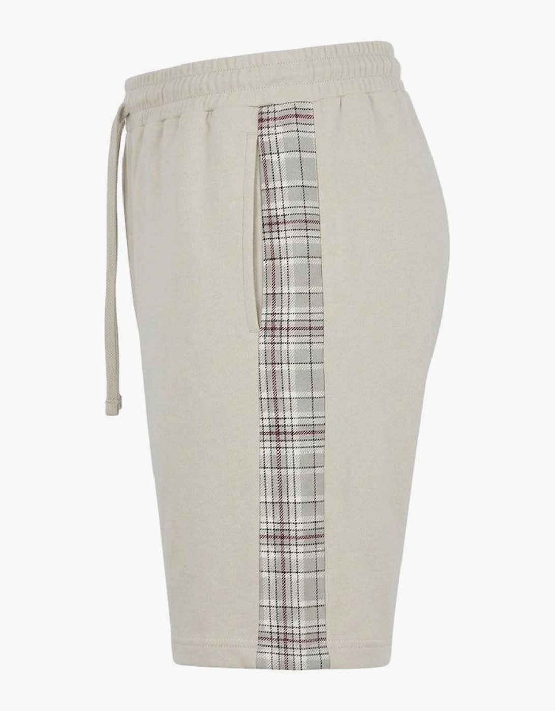 Lyle & Scott Check Panelled Sweat Shorts Cove