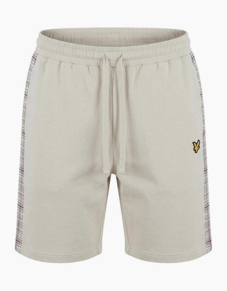 Lyle & Scott Check Panelled Sweat Shorts Cove