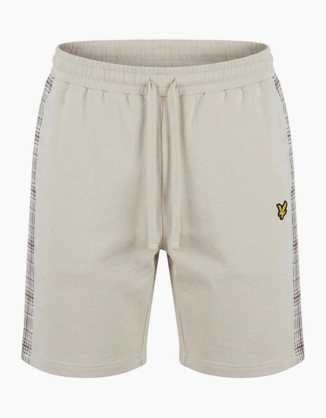 Lyle & Scott Check Panelled Sweat Shorts Cove