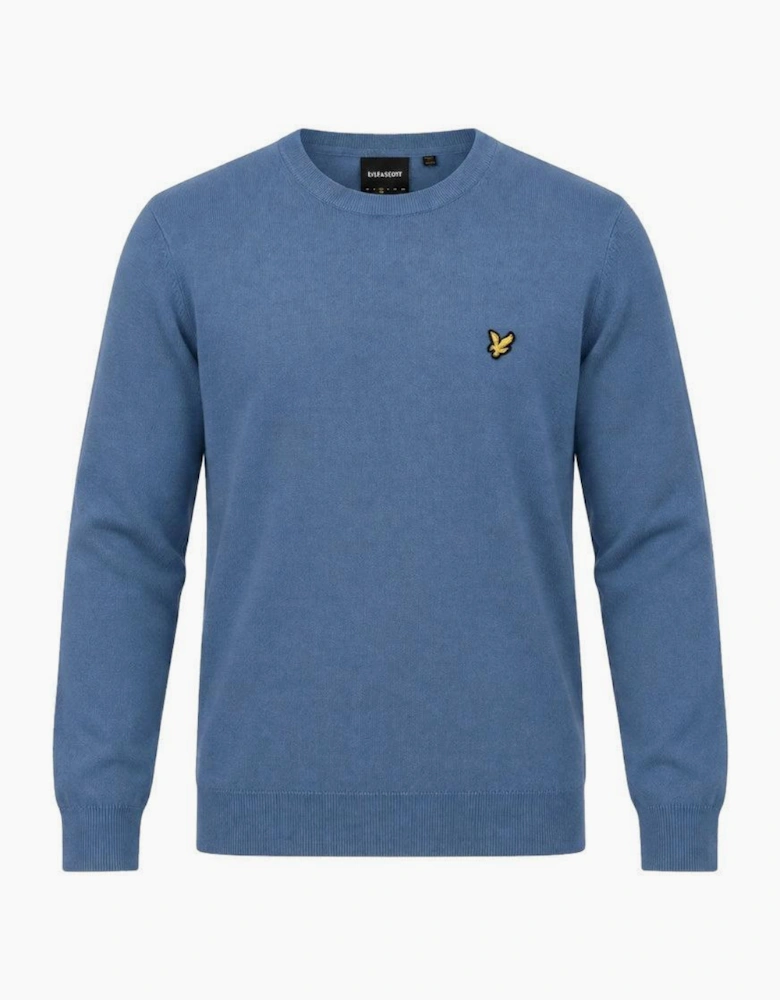 Lyle & Scott Cotton Merino Crew Neck Jumper Power Blue