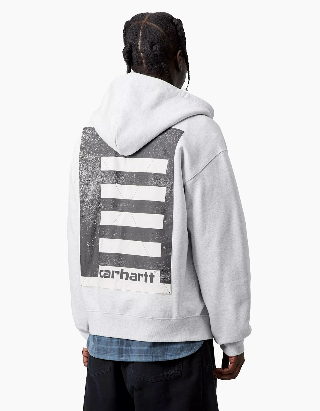 Carhartt WIP Hooded Archive Lines Sweatshirt Jacket Ash Heather