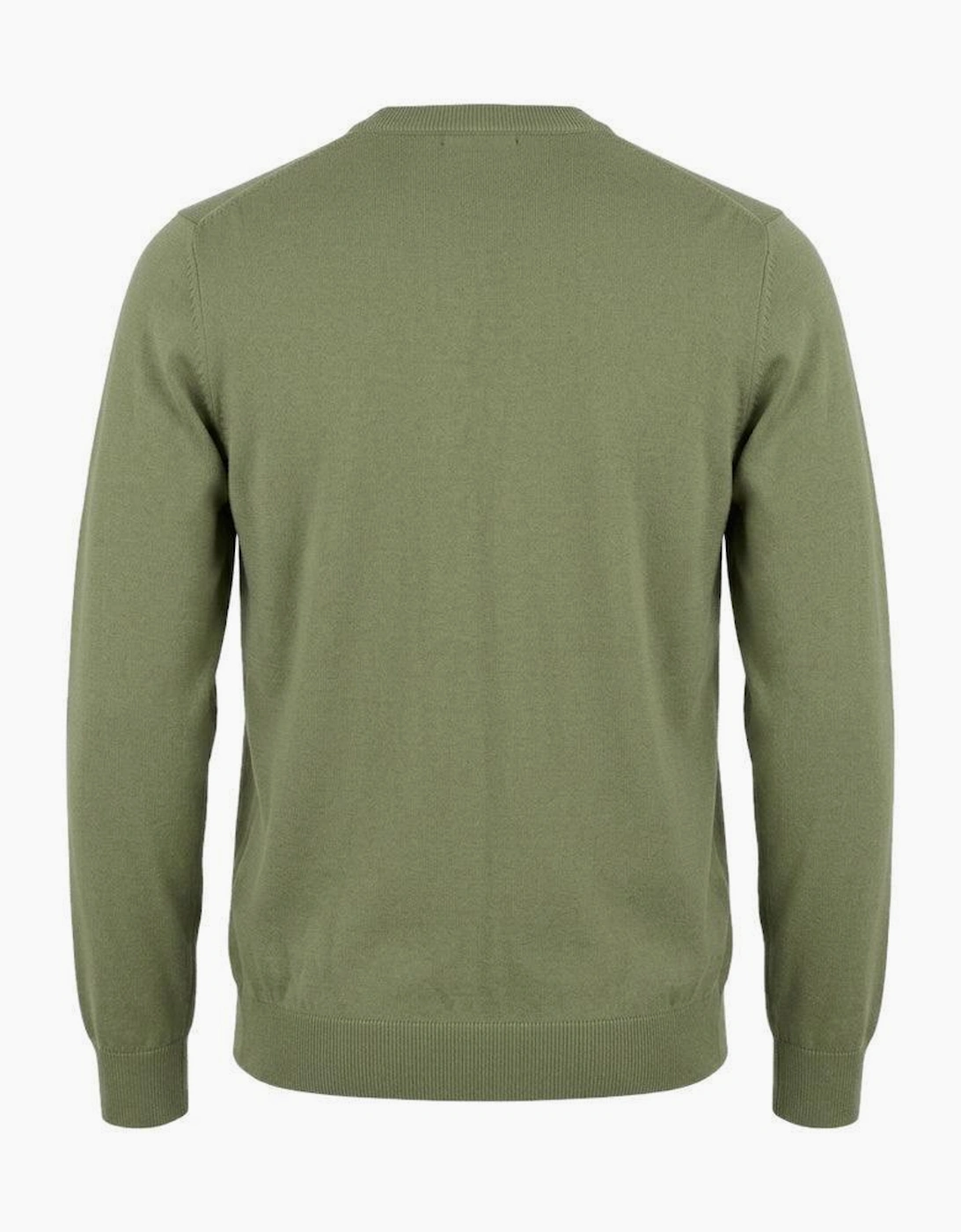 Lyle & Scott Cotton Merino Crew Neck Jumper Smoke Olive