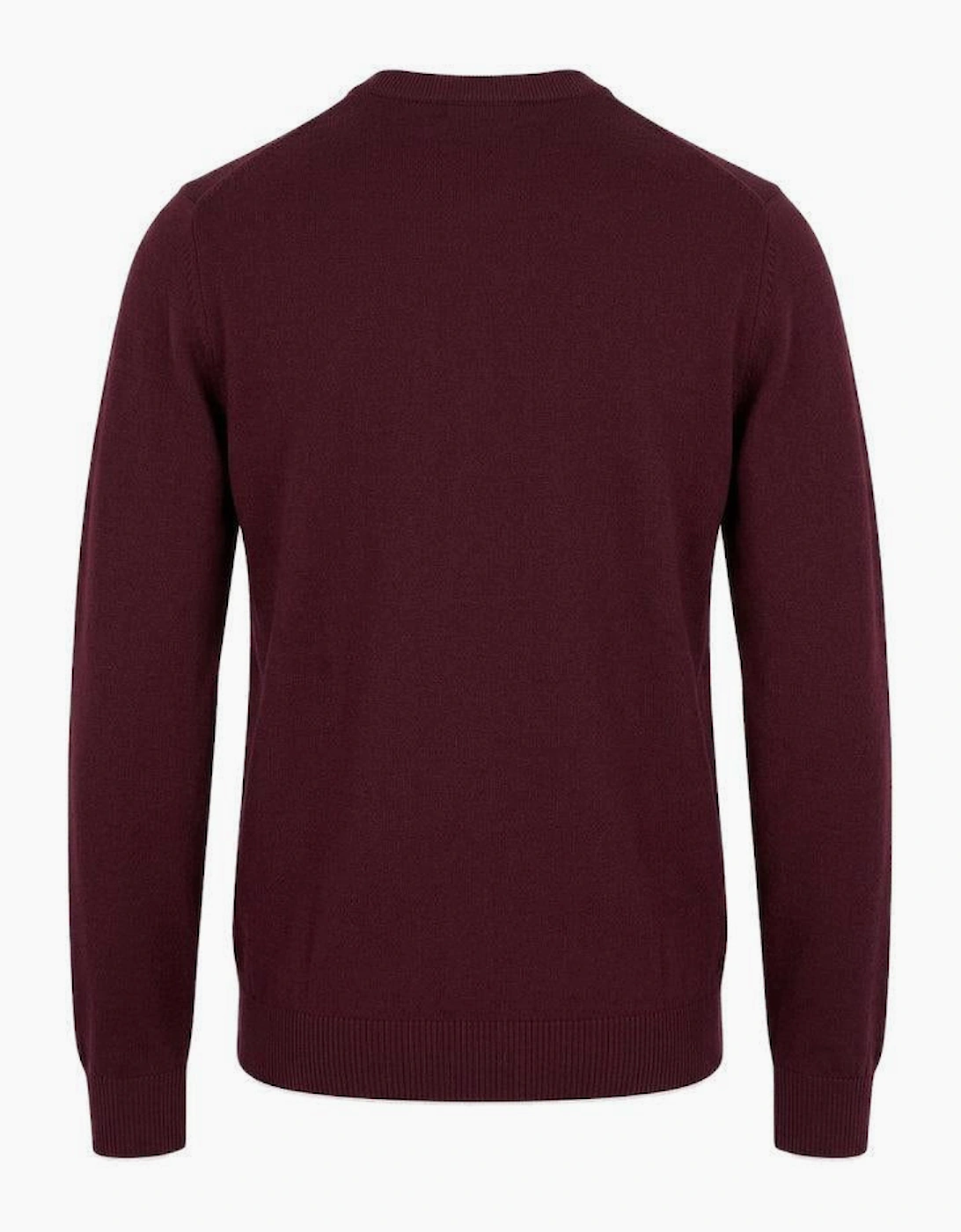 Lyle & Scott Cotton Merino Crew Neck Jumper Burgundy