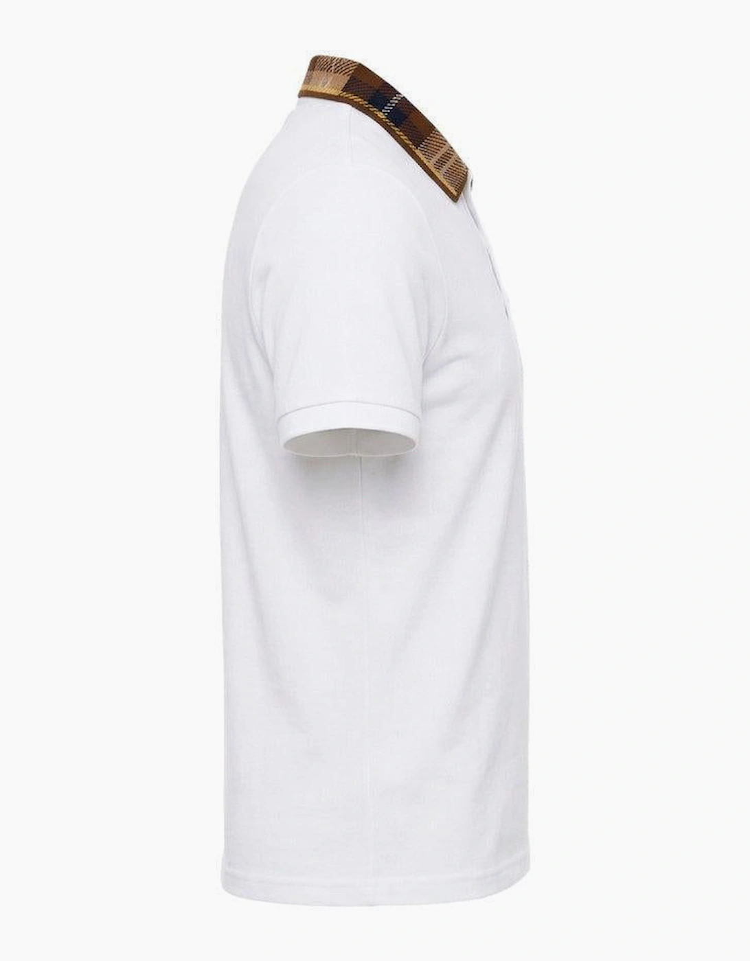 Lyle & Scott Tartan Collar Polo Shirt White/Brown