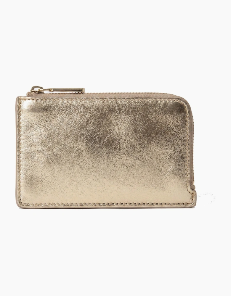 Montreal Leather Card Holder - Gold