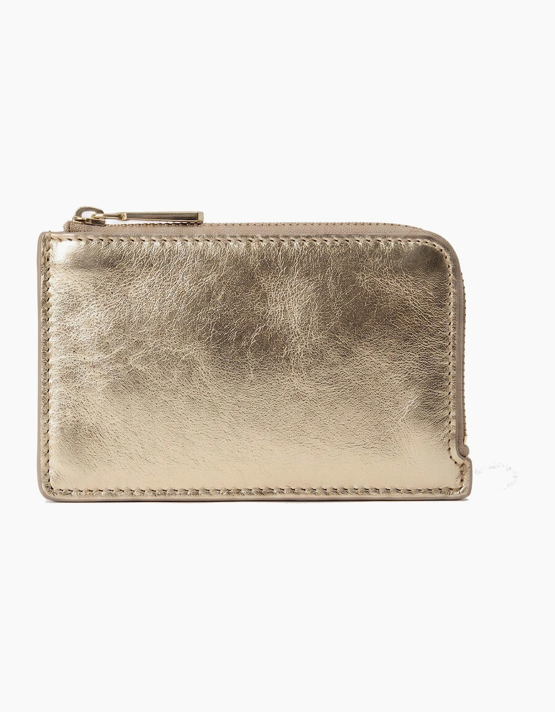Montreal Leather Card Holder - Gold