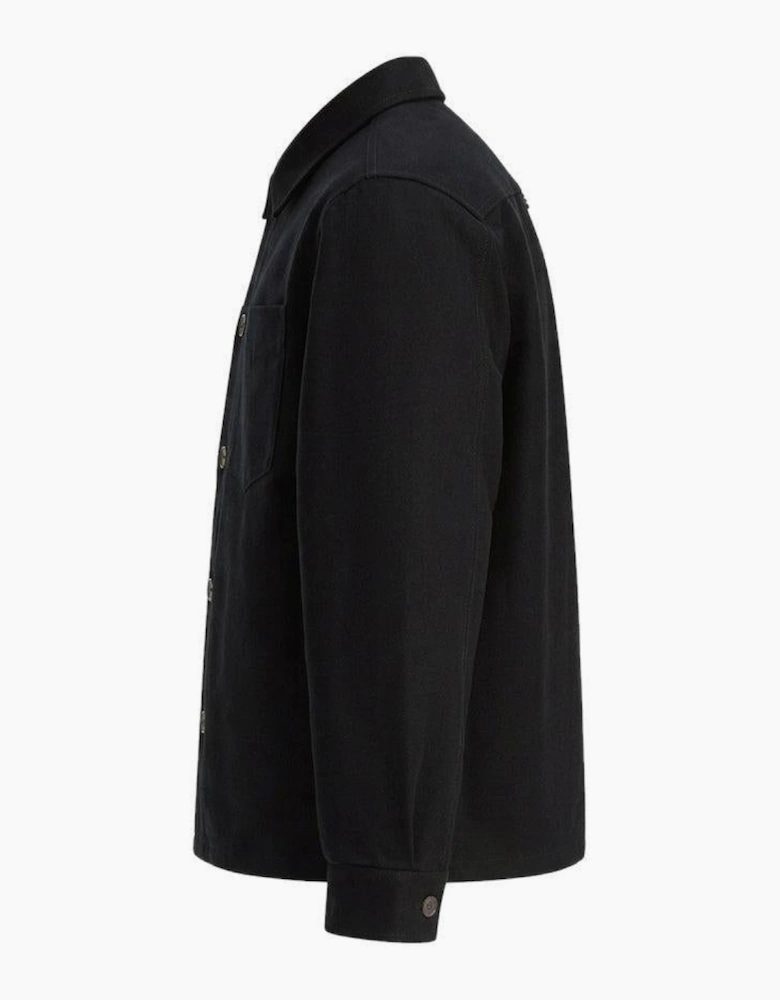 Fred Perry Brushed Twill Overshirt Black