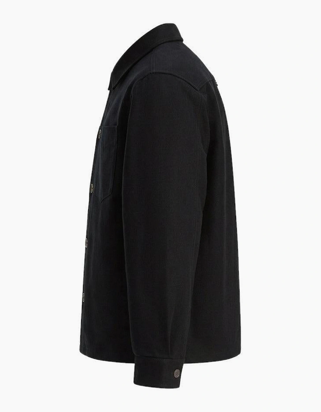 Fred Perry Brushed Twill Overshirt Black