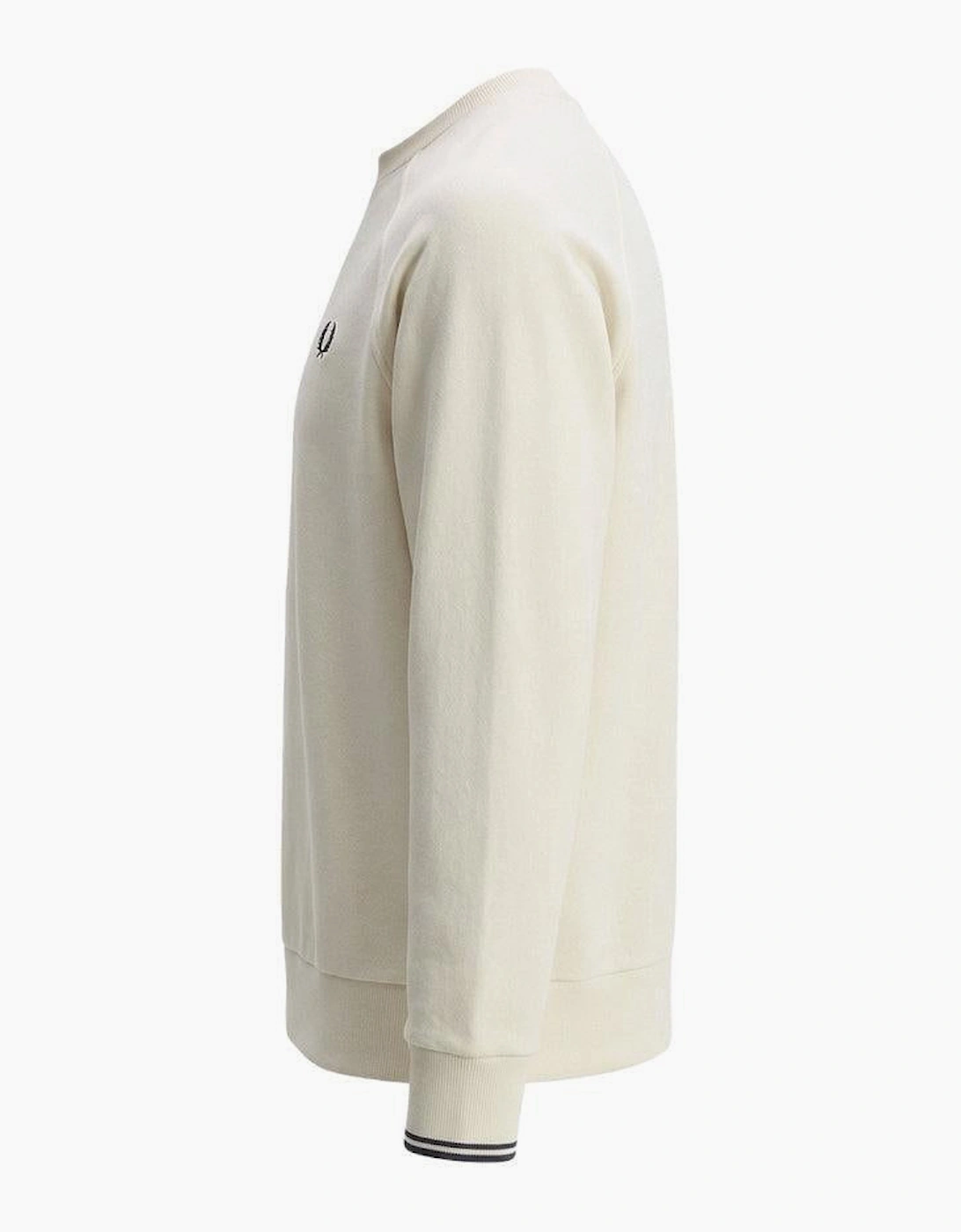 Fred Perry Tipped Crew Neck Sweatshirt Ecru