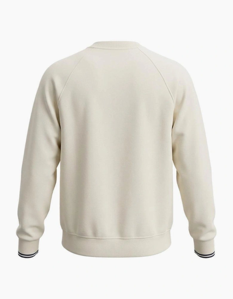 Fred Perry Tipped Crew Neck Sweatshirt Ecru