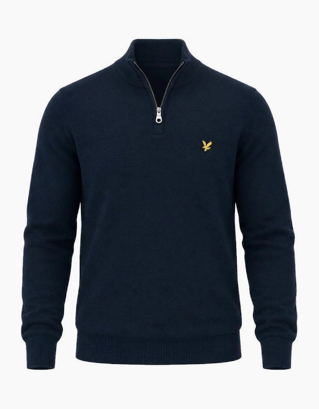 Lyle & Scott Cotton Merino Quarter Zip Jumper Dark Navy