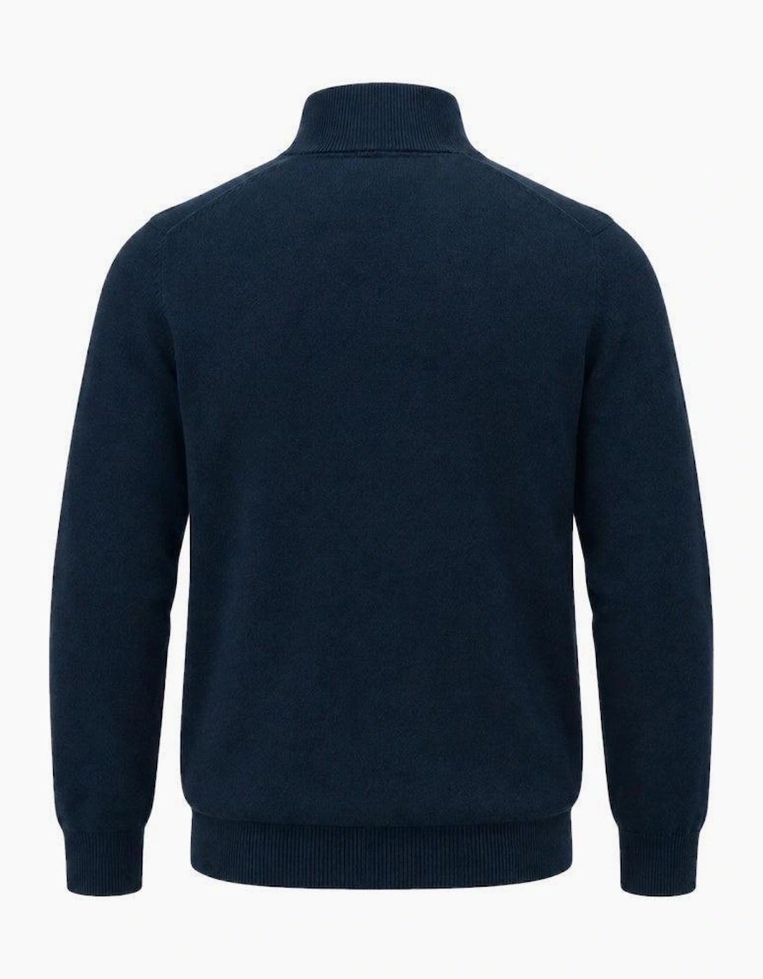 Lyle & Scott Cotton Merino Quarter Zip Jumper Dark Navy