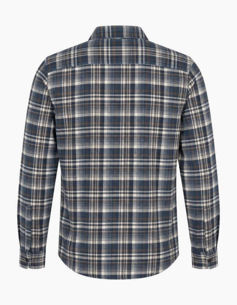 Lyle & Scott L/S Brushed Check Shirt Aegean Blue