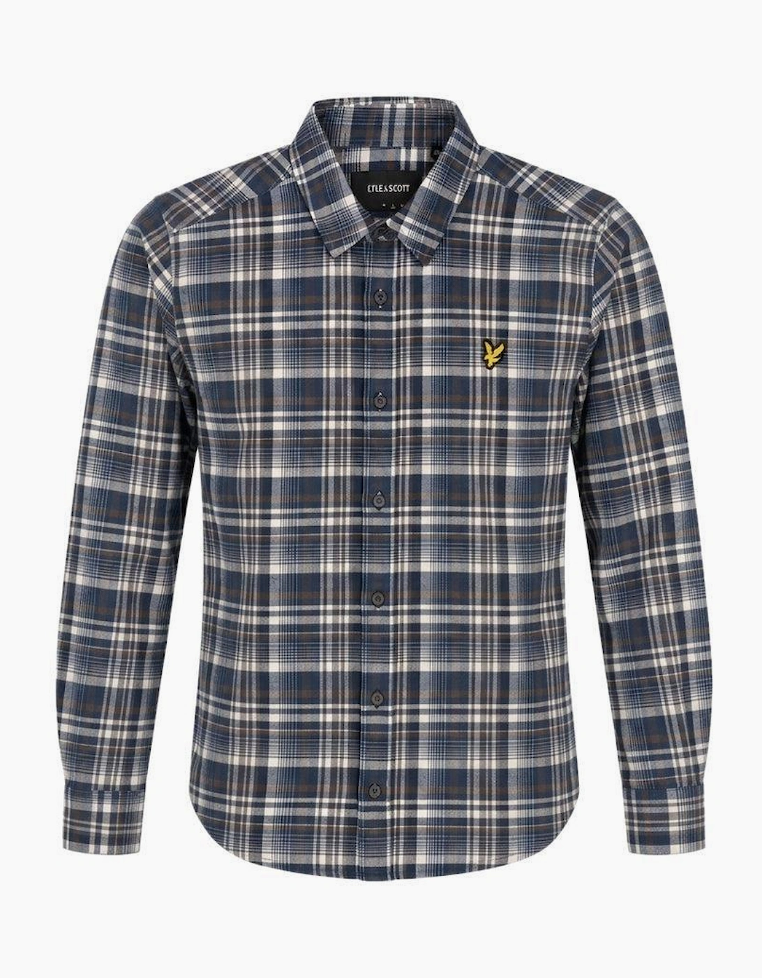 Lyle & Scott L/S Brushed Check Shirt Aegean Blue