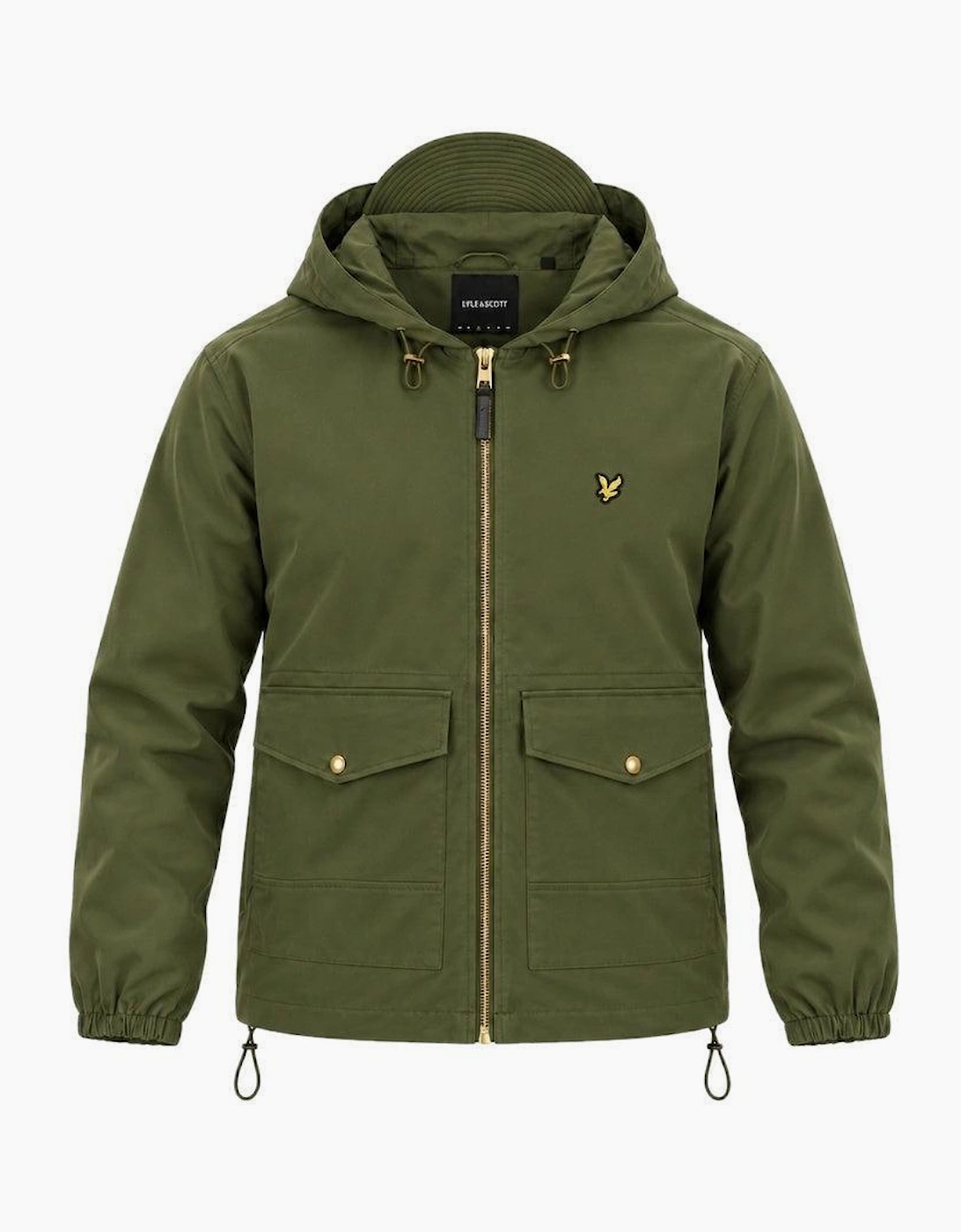 Lyle & Scott Waxed Hooded Utility Jacket True Olive