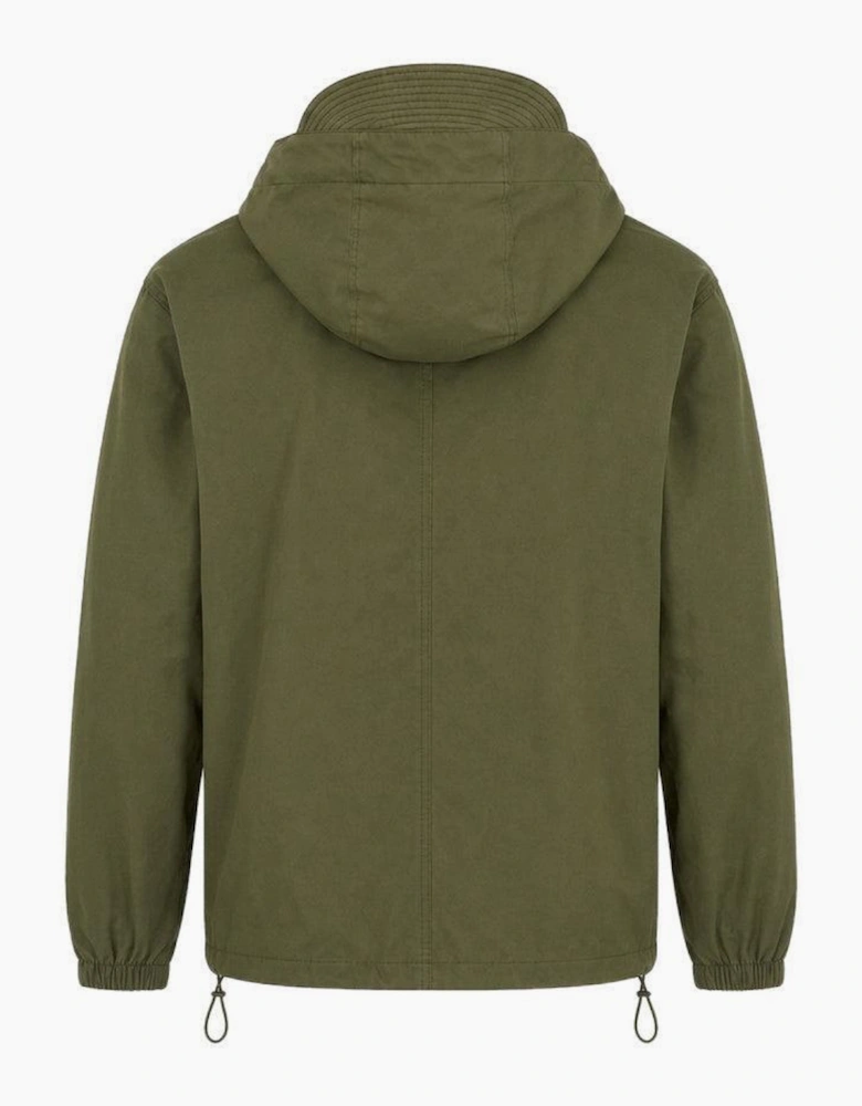 Lyle & Scott Waxed Hooded Utility Jacket True Olive