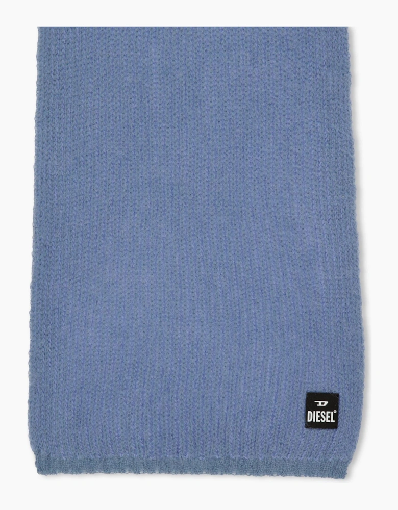 Solid Knit Scarf with Logo