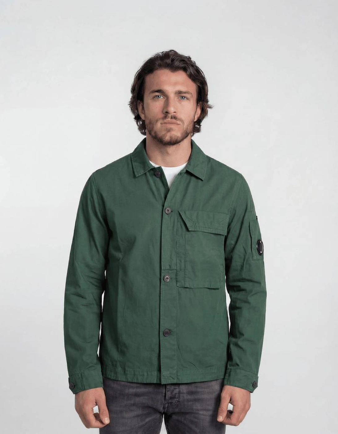 CP Company Overshirt Jacket in Green