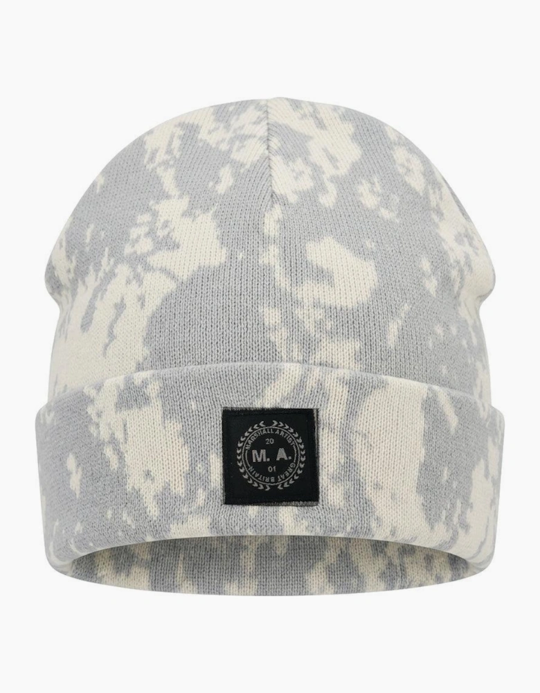 Marshall Artist Jacquard Beanie Hat White/Grey Camo