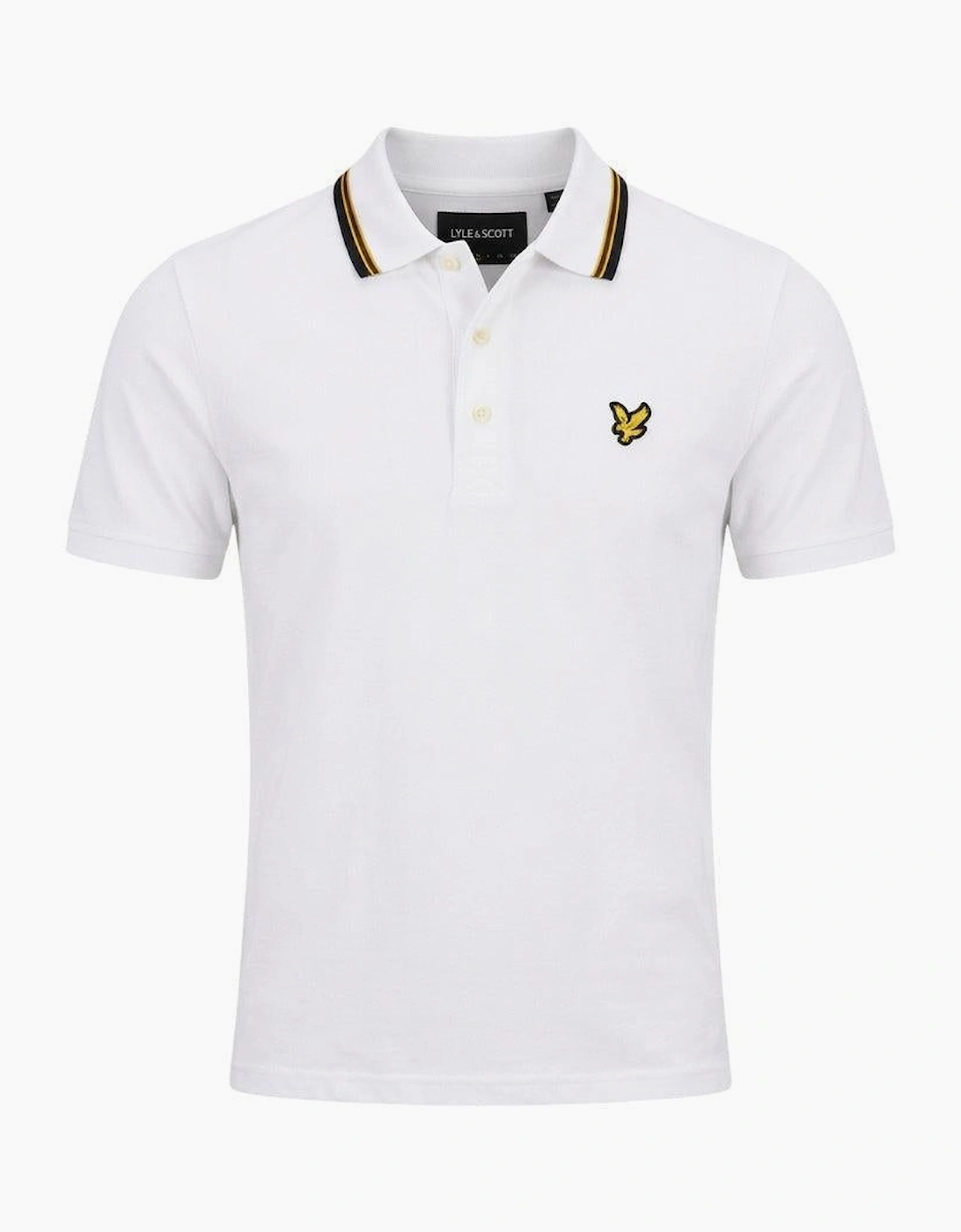 Lyle And Scott Men's White Tipped Track Polo Shirt - Size Xl - Image 6