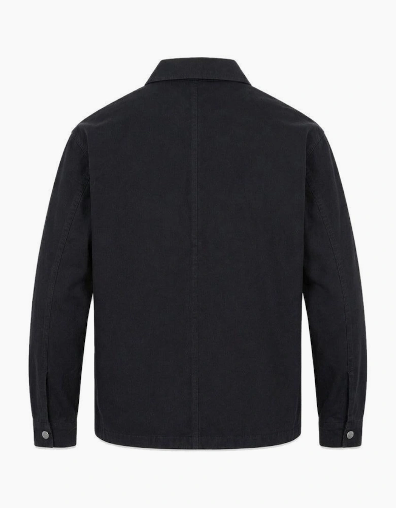 Lyle & Scott Washed Overshirt Jet Black