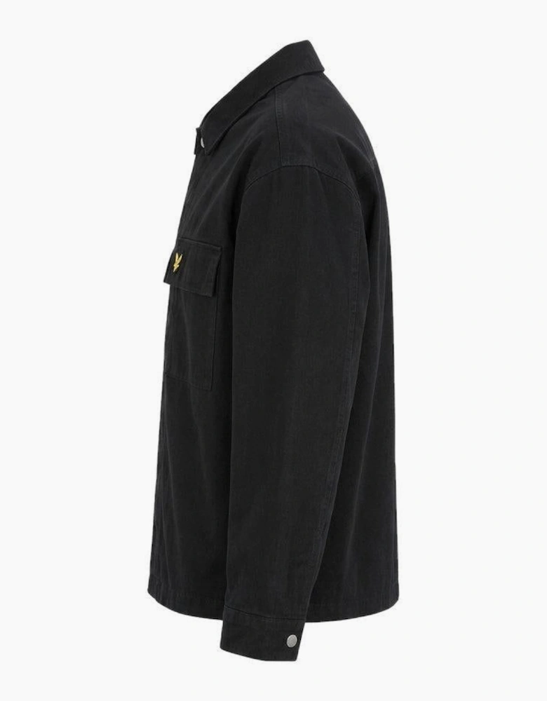 Lyle & Scott Washed Overshirt Jet Black