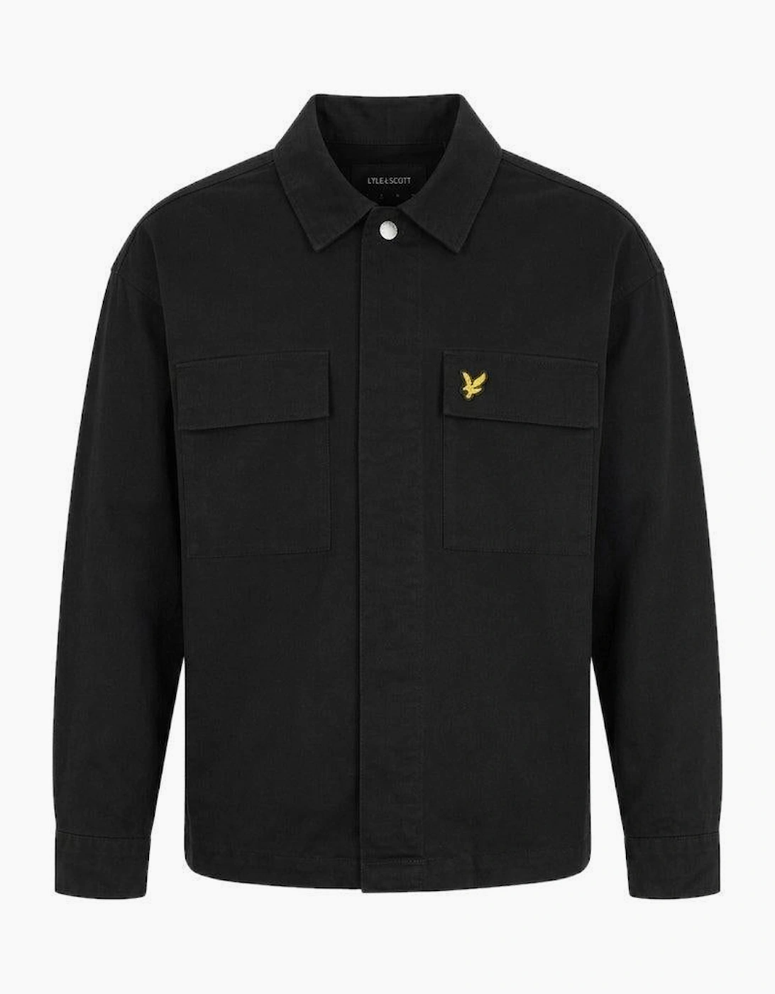 Lyle & Scott Washed Overshirt Jet Black