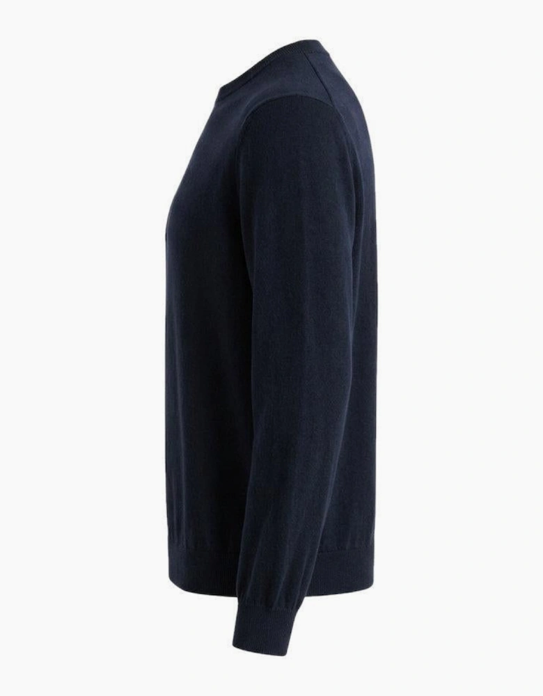 Lyle & Scott Cotton Merino Crew Neck Jumper Dark Navy