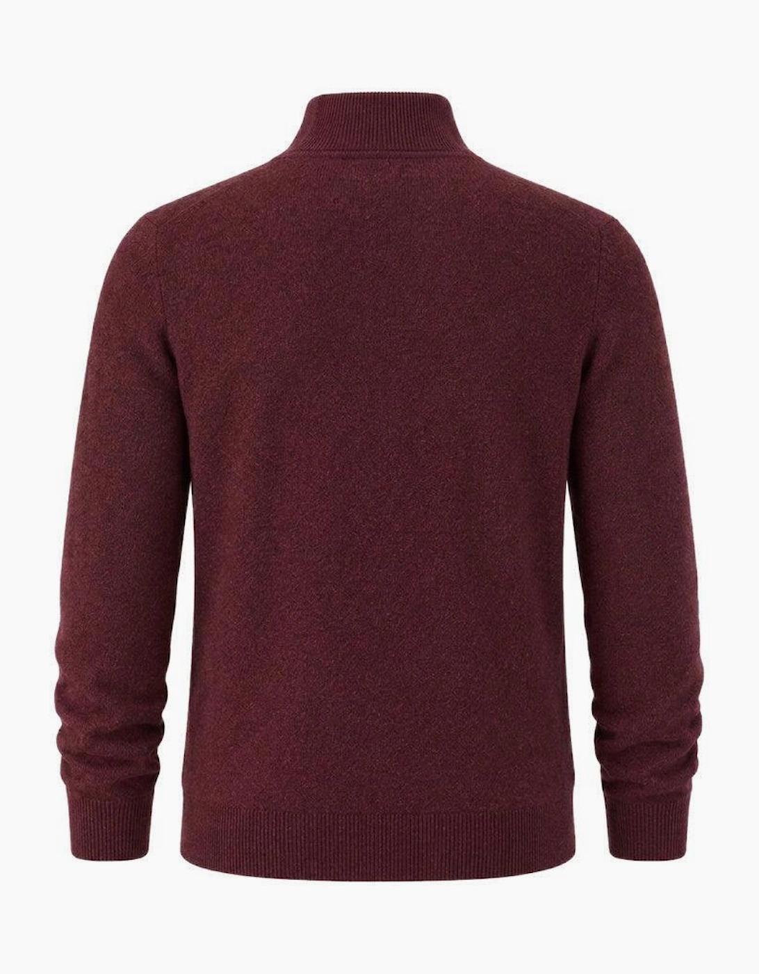 Lyle & Scott Lambswool Blend Quarter Zip Jumper Beetroot Marl