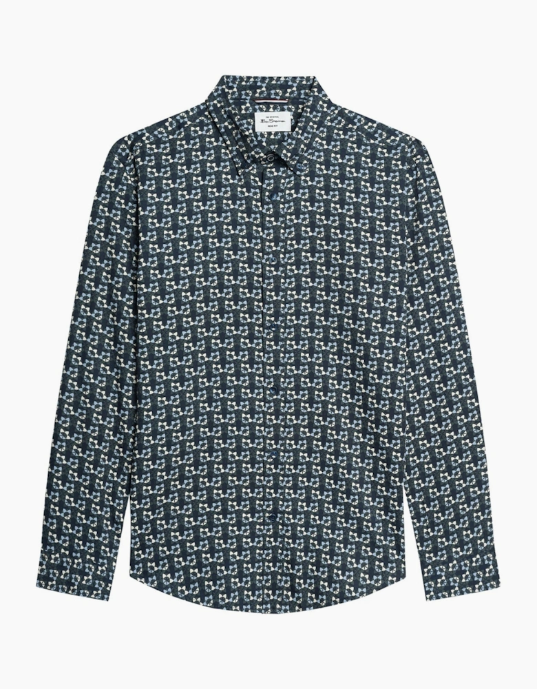 Ben Sherman Mens Foulard Print Long Sleeve Shirt