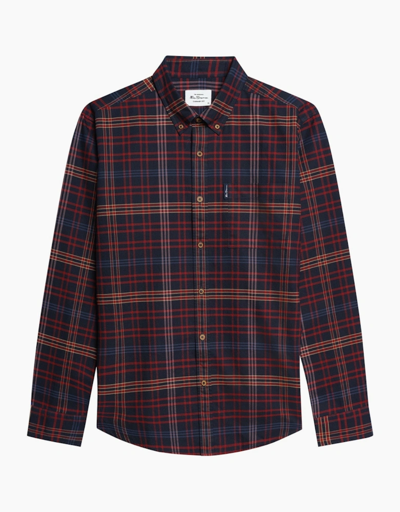 Ben Sherman Mens Oxford Check Long Sleeve Shirt