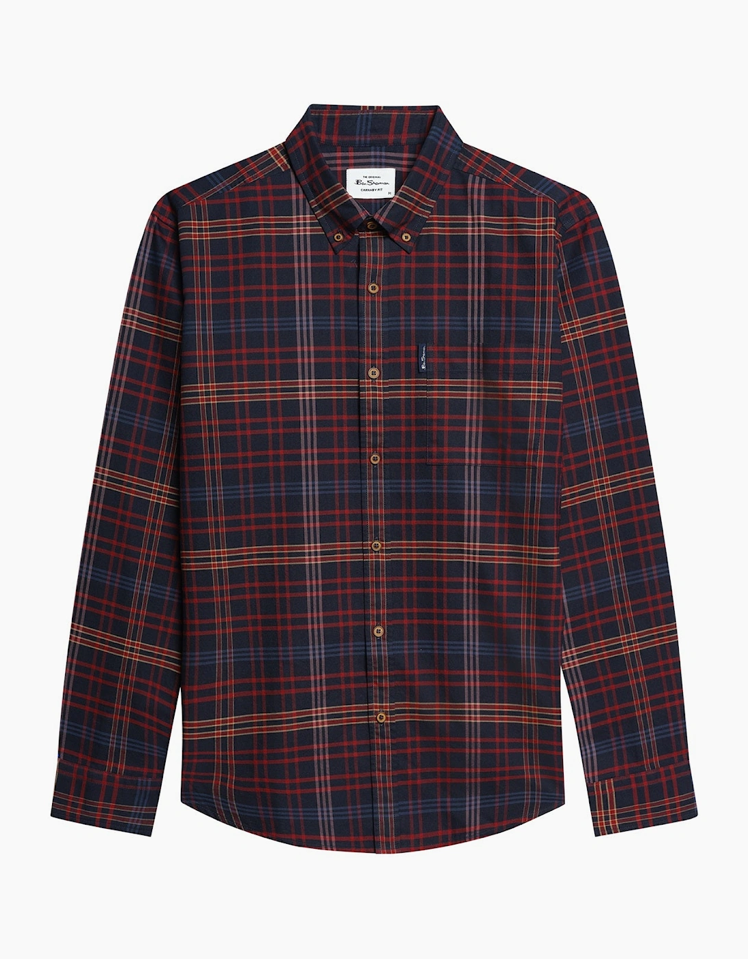 Ben Sherman Mens Oxford Check Long Sleeve Shirt