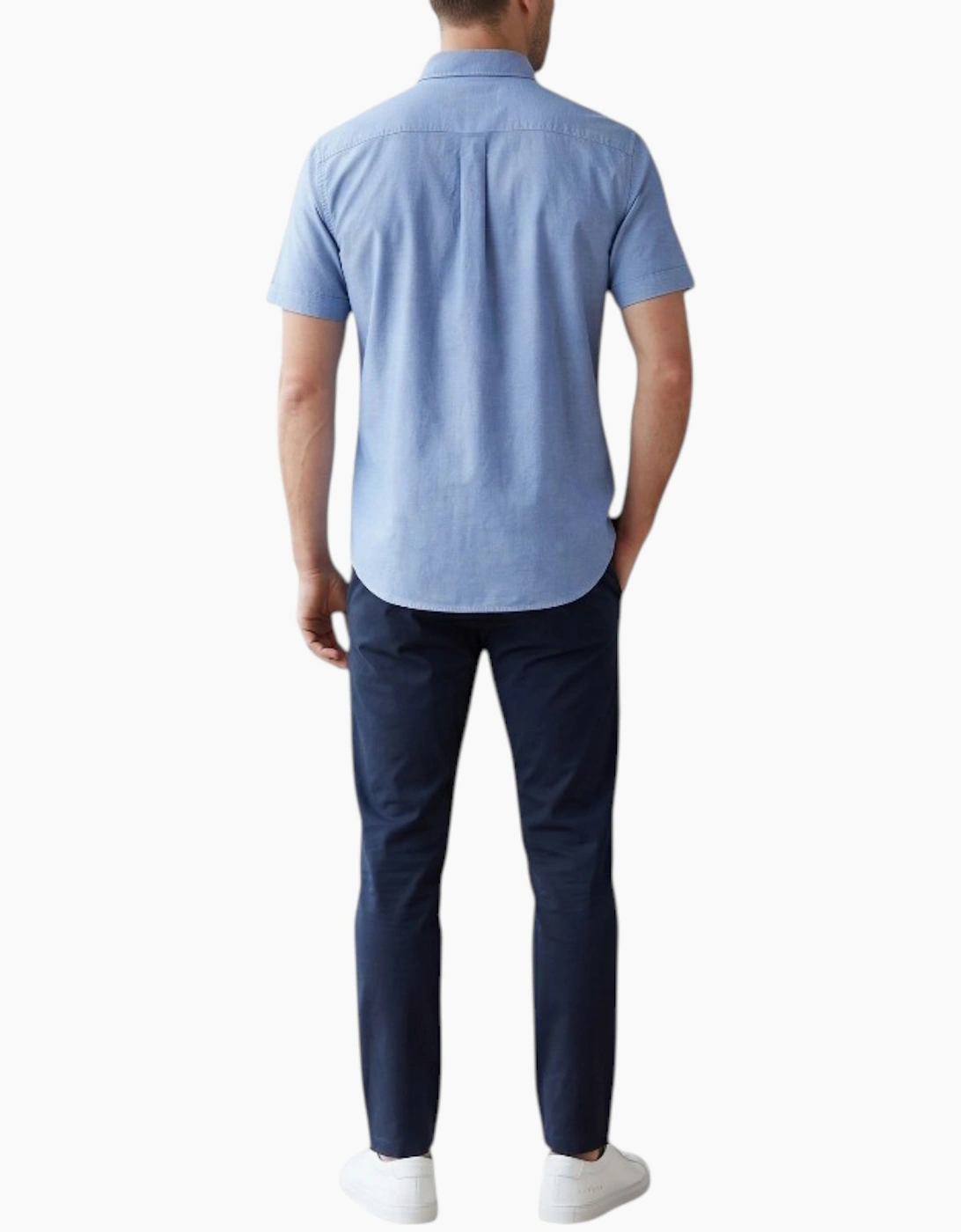 Mens Oxford Shirts Short Sleeve Plain Top Formal Shirt