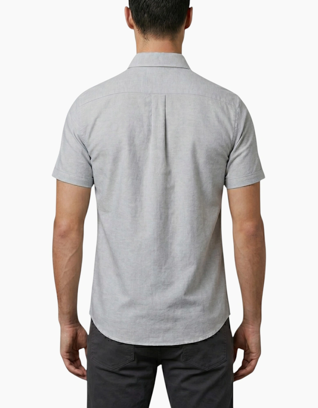 Mens Oxford Shirts Short Sleeve Plain Top Formal Shirt
