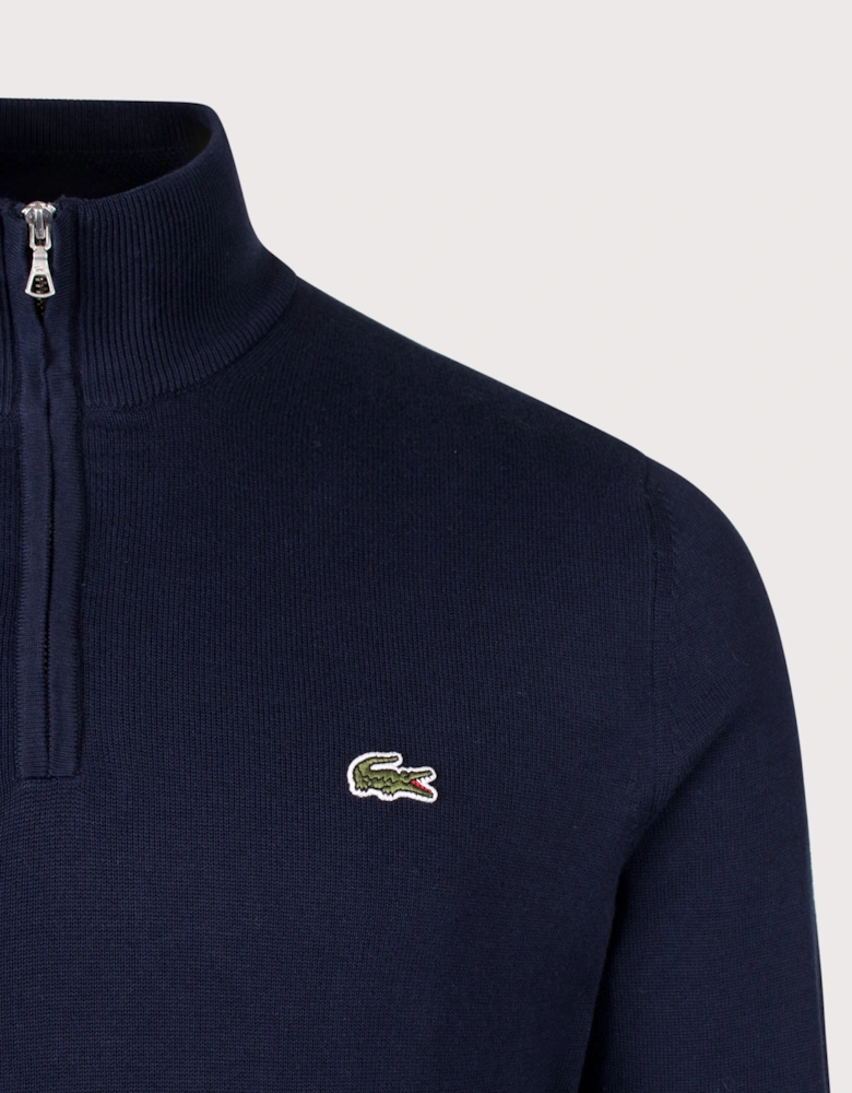 Regular Fit Quarter Zip Knit Jumper