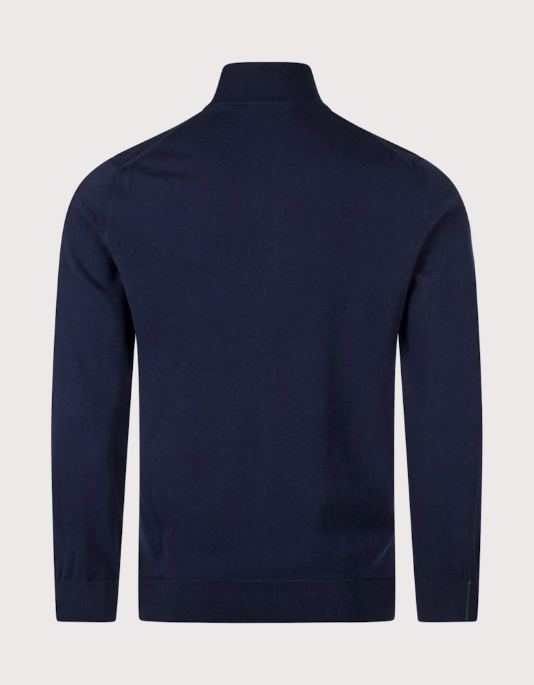 Regular Fit Quarter Zip Knit Jumper