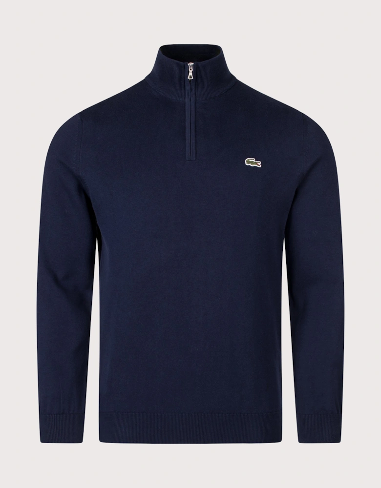 Regular Fit Quarter Zip Knit Jumper