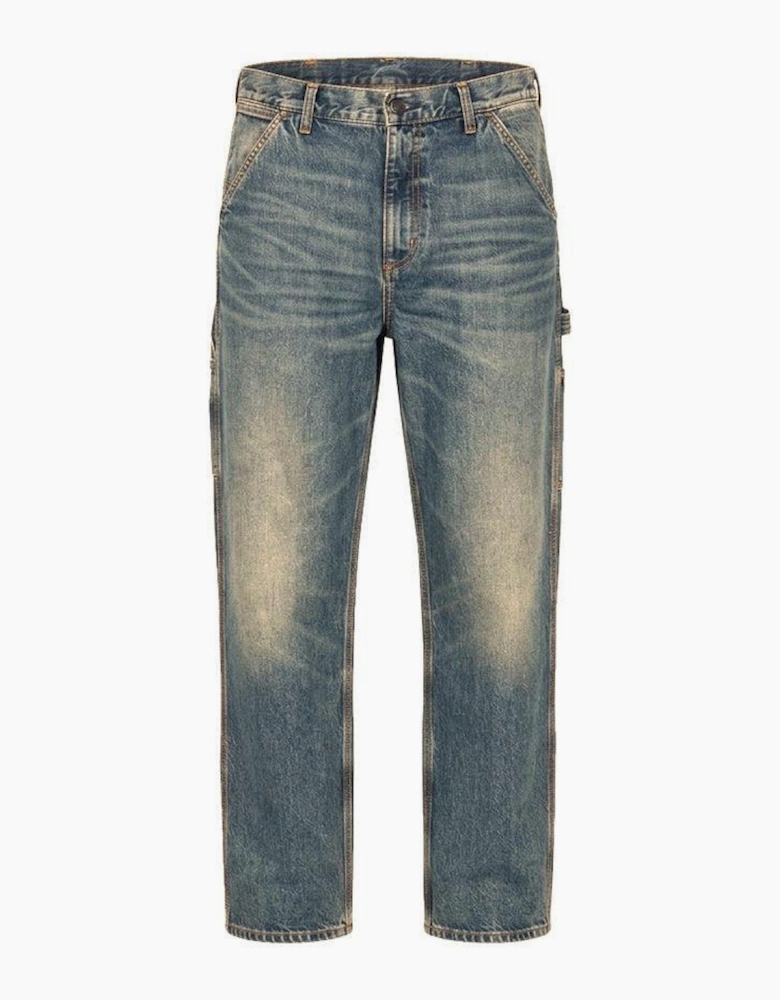 Carhartt WIP Denim Single Knee Pant Blue/Worn Used Washed